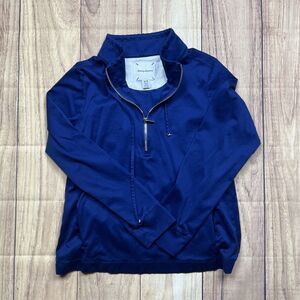 Tommy Bahama 1/4 Zip Light Weight Jacket Navy Blue Women's Size‎ Medium Silver